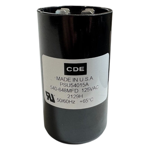 Cornell-Dubilier PSU54015A Motor Start Capacitor 540uF to 648uF 125VAC ** Temporary Duty Cycle Applications Only **