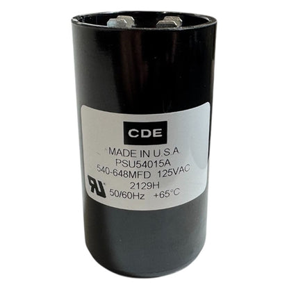 Cornell-Dubilier PSU54015A Motor Start Capacitor 540uF to 648uF 125VAC ** Temporary Duty Cycle Applications Only **