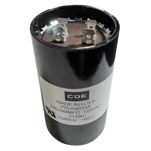 Cornell-Dubilier PSU54015A Motor Start Capacitor 540uF to 648uF 125VAC ** Temporary Duty Cycle Applications Only **