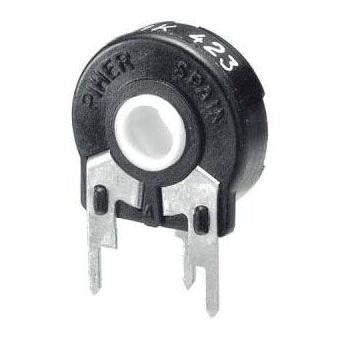 Piher Amphenol PT15NB-100R Trimmer Potentiometer 100 Ohm Vertical PCB Mount, Side Adjustment: 100R Trimpot