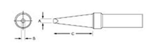 Weller PTCC8 Soldering Tip 800F 1/8" Single Flat Style, Compatible with WTCPT Soldering Station