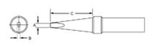 Weller PTD8 Soldering Tip 800F 3/16" Screwdriver Style, Compatible with WTCPT Soldering Station