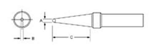Weller TPTF8 Soldering Tip 800F 3/64" Conical Flat Style, Compatible with WTCPT Soldering Station