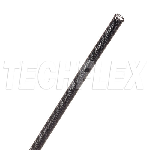 Techflex PTN0.13BK Black 1/8" General Purpose Expandable Braided Sleeving, Flexo PET, 305 Meter Roll