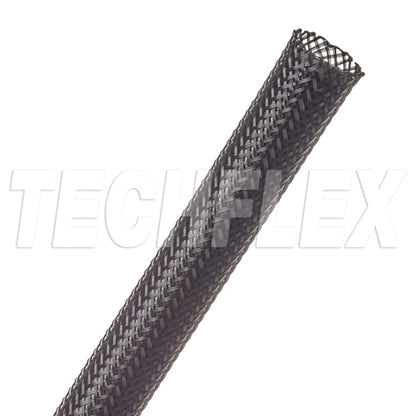 Techflex PTN0.50 Black 1/2" General Purpose Expandable Braided Sleeving, Flexo PET (152M = Full Roll)