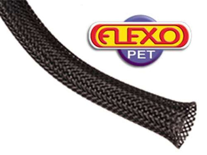 Techflex PTN0.75 Black 3/4" General Purpose Expandable Braided Sleeving, Flexo PET (76M = Full Roll)