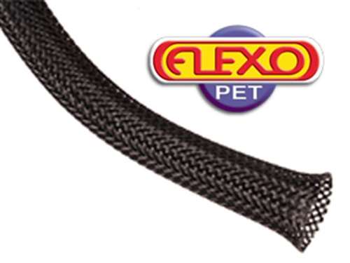 Techflex PTN1.50 Black 1-1/2" General Purpose Expandable Braided Sleeving, Flexo PET (12M = Full Roll)