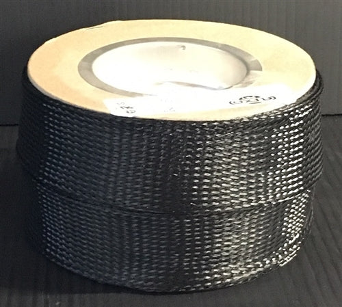 Techflex PTN2.00 Black 2" General Purpose Expandable Braided Sleeving, Flexo PET (15M = Full Roll)