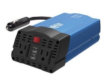 Tripplite PV375USB Ultra-Compact Car Inverter 375WATT 2 AC Outlets, 2 USB Charging Ports