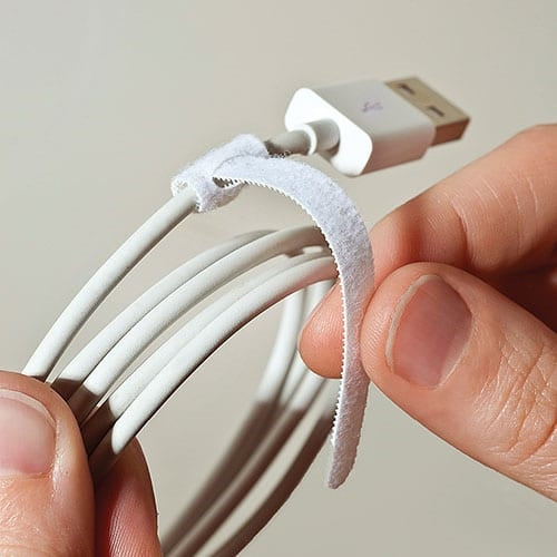 Rip-Tie Q-35-007-BK 1/4" x 3-1/2" Mini Hook & Loop Ties 7/Pack, Black