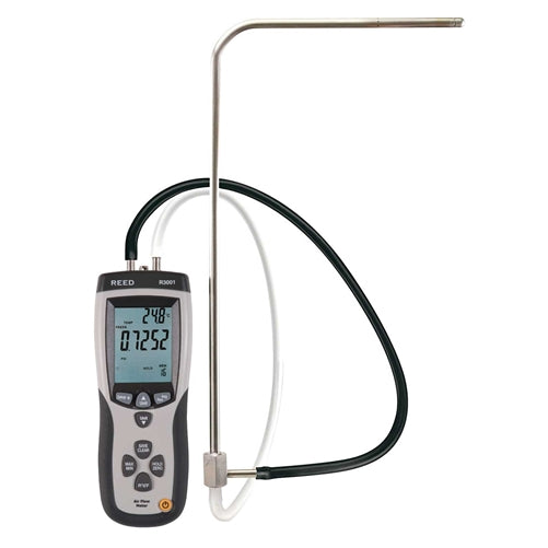 REED R3001 Pitot Tube Anemometer / Differential Manometer with Air Volume