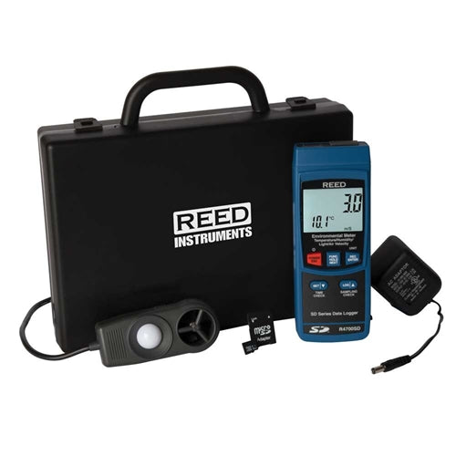 REED R4700SD-KIT Data Logging Environmental Meter with Power Adapter and SD Card