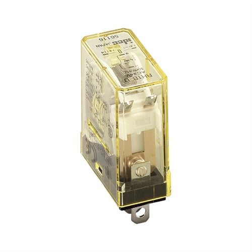 IDEC RH1B-UAC24V Relay 24VAC SPDT 5 Pin, Res: 10A@240VAC/30VDC, Gen: 7.5A@120VAC, 7A@240VAC/30VDC, CSA