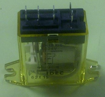 IDEC RH1B-UTAC24V Flange Mount Relay 24VAC SPDT 5 Pin, Res: 10A@240VAC/30VDC, Gen: 7.5A@120VAC, 7A@240VAC/30VDC, CSA
