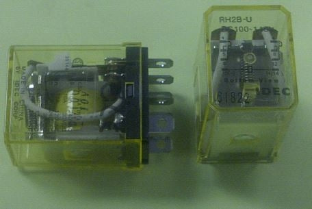 IDEC RH2B-UDC100-110V Relay 110VDC DPDT 8 Pin, Res: 10A@240VAC/30VDC, Gen: 7.5A@120VAC/30VDC, 7A@240VAC, CSA