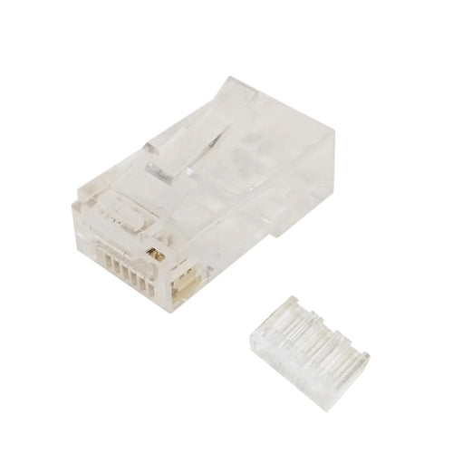 Phantom Cables RJ45C6U2 RJ45 2 Piece Cat6 Plug for Round Cable (Solid or Stranded) 8P/8C, 50/Pack