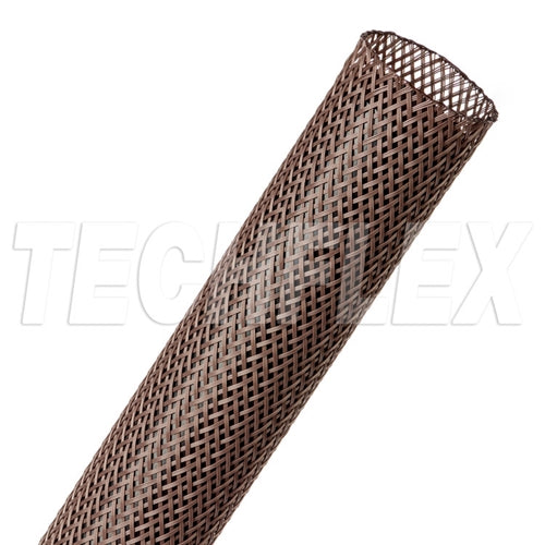 Techflex RRN1.00dB Flexo 1" Rodent Resistant Expandable Braided Sleeving, Dark Brown, 65 Foot Roll