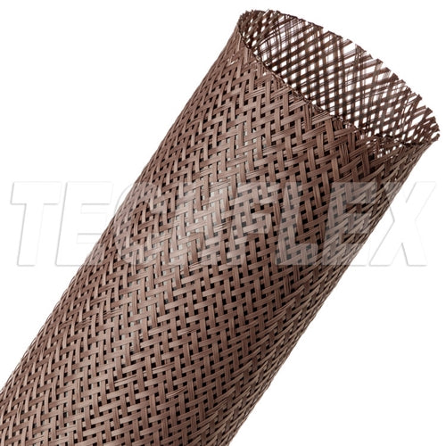 Techflex RRN2.50dB Flexo 2-1/2" Rodent Resistant Expandable Braided Sleeving, Dark Brown, 50 Foot Roll