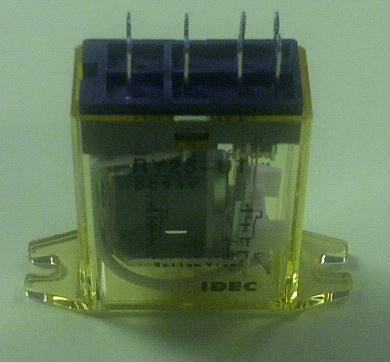 IDEC RY2S-UTDC24V Flange Mount Relay 24VDC DPDT 8 Pin, Res : 3a@120-240VAC/30VDC, Gen: 1.5A@120VAC/30VDC