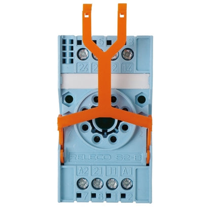 Releco S2-B Relay Base / Socket DPDT 8 Pin Octal, DIN Rail or Panel Mount, with Hold Down Clip, 10A@300V
