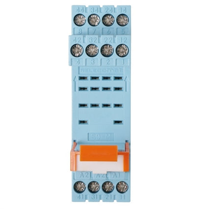 Releco S9-MUS Relay Base / Socket 4PDT 14 Pin, DIN Rail or Panel Mount, with Hold Down Clip, 6A@250V