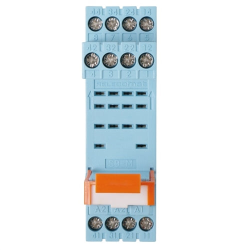 Releco S9-MUS Relay Base / Socket 4PDT 14 Pin, DIN Rail or Panel Mount, with Hold Down Clip, 6A@250V