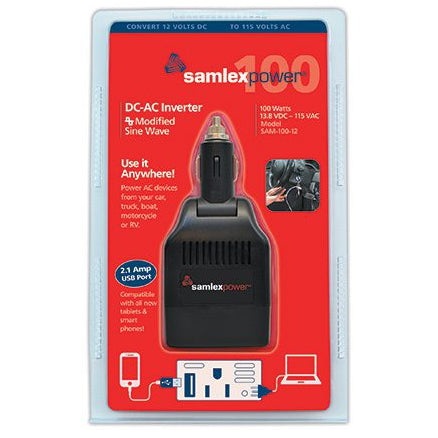 Samlex SAM-100-12 Modified Sine Wave Inverter 100W 12VDC