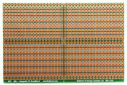 BPS Busboard SB4 Snappable PCB Breadboard with 2-HOLE and 4-HOLE Strips, 64mm x 97mm (2.5" x 3.8")