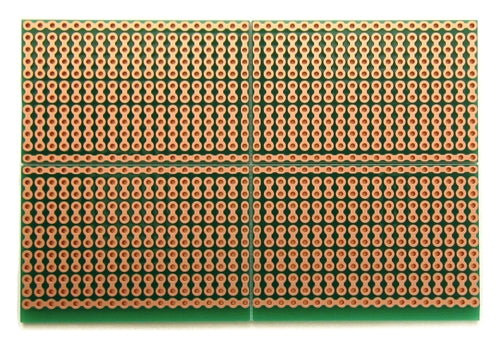 BPS Busboard SB4 Snappable PCB Breadboard with 2-HOLE and 4-HOLE Strips, 64mm x 97mm (2.5" x 3.8")