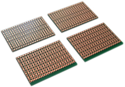 BPS Busboard SB4 Snappable PCB Breadboard with 2-HOLE and 4-HOLE Strips, 64mm x 97mm (2.5" x 3.8")
