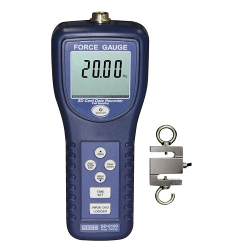 REED SD-6100 Data Logging Force Gauge, 220 LBS (100 Kg)