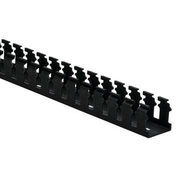 Hellermann Tyton Slotted Wire Finger Ducting 1.5" x 1.5" Black 6 Foot Length * Cover Sold Separately - See TC1.5BLK *