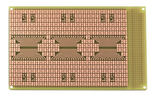 BPS Busboard SMT3U Smtboard-Size 3, Soic Footprints, 200MIL x 100MIL Pads, Unplated Holes, 100mm x 160mm (3.9" x 6.3")
