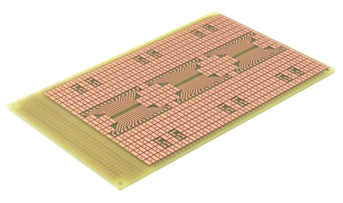 BPS Busboard SMT3U Smtboard-Size 3, Soic Footprints, 200MIL x 100MIL Pads, Unplated Holes, 100mm x 160mm (3.9" x 6.3")