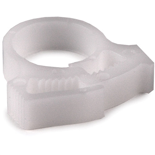 Hellermann Tyton SNP1010M4 Snapper Hose Clamp, 0.57 - 0.65" Bundle Diameter, Pom, White, 1000/Pack
