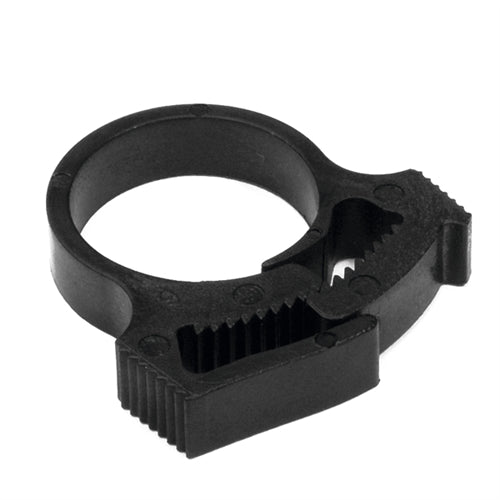 Hellermann Tyton SNP10GHS0M4 Snapper Hose Clamp, 0.57 - 0.65" Bundle Diameter, PA66GF13, Black, 1000/Pack