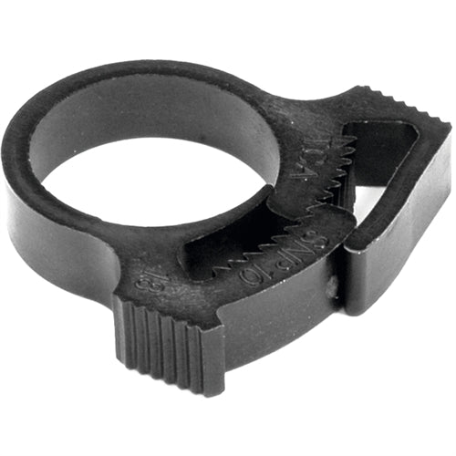 Hellermann Tyton SNP22GHS0M4 Snapper Hose Clamp, 0.93 - 1.08" Bundle Diameter, PA66GF13, Black, 1000/Pack