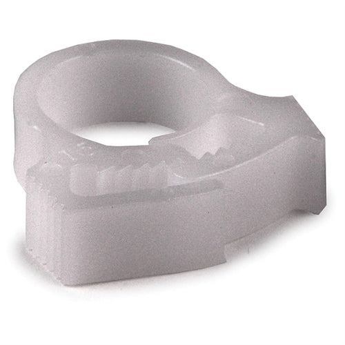 Hellermann Tyton SNP610M4 Snapper Hose Clamp, 0.45 - 0.51" Bundle Diameter, Pom, White, 1000/Pack
