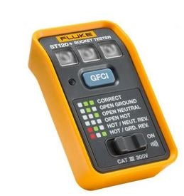 Fluke ST120+ GFCI Socket Tester with Beeper, Easy-to-See LEDs, Verify Correct Wiring for Standard / GFCI