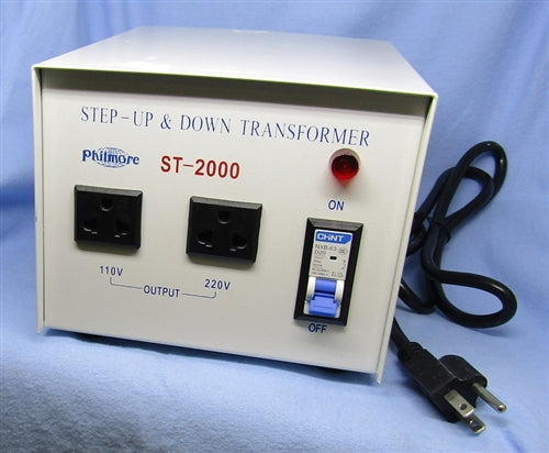 Philmore ST2000 Step Up/Step Down Transformer 110V/220V 2000W *Do Not Use in Wet Areas, Bare Earth or Concrete*