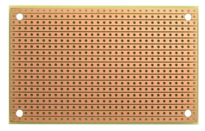 BPS Busboard ST1 Stripboard Size 1, Single-Sided, Uncut Strips, Mounting Holes, 50mm x 80mm (1.97" x 3.15")