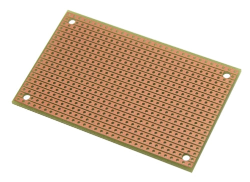BPS Busboard ST1 Stripboard Size 1, Single-Sided, Uncut Strips, Mounting Holes, 50mm x 80mm (1.97" x 3.15")