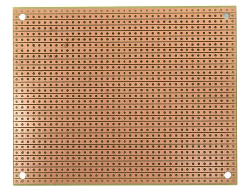 BPS Busboard ST2 Stripboard Size 2, Single-Sided, Uncut Strips, Mounting Holes, 100mm x 80mm (3.94" x 3.15")