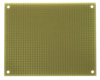 BPS Busboard ST2 Stripboard Size 2, Single-Sided, Uncut Strips, Mounting Holes, 100mm x 80mm (3.94" x 3.15")