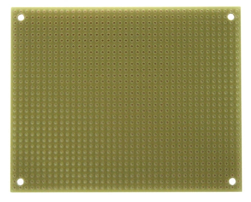 BPS Busboard ST2 Stripboard Size 2, Single-Sided, Uncut Strips, Mounting Holes, 100mm x 80mm (3.94" x 3.15")