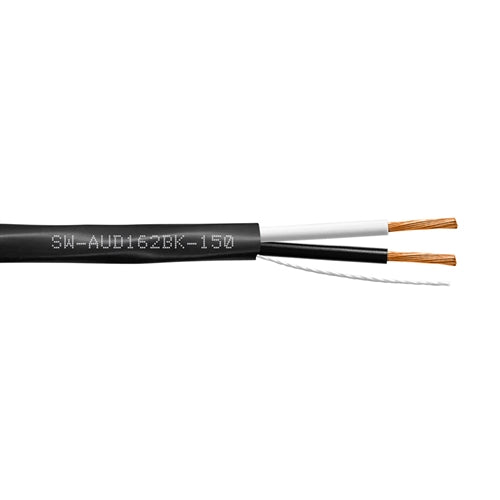Syncable SW-AUD162BK Speaker Wire 16AWG 2 Conductor Stranded Oxygen Free BC, Black PVC, c(UL) CMG/FT4 (150M = Full Box)