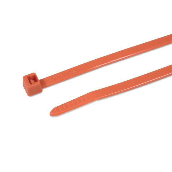 Hellermann Tyton 111-01934 Cable Tie, 4" Long, UL Rated, 18lb Tensile Strength, PA66, Orange, 100/pkg