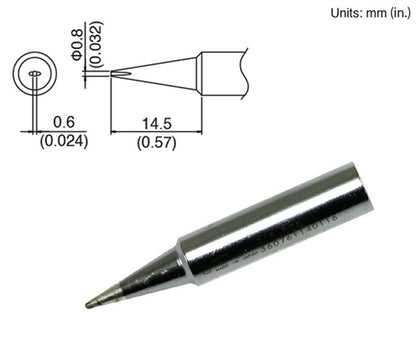 Hakko T18-D08 Chisel Tip, 0.8mm Chisel, for the FX-888D Station, FX-600, FX-8801, 907/900M/913 Irons