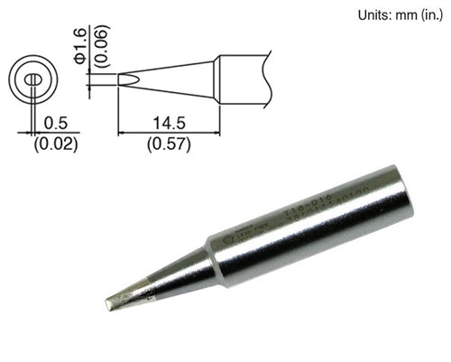 Hakko T18-D16 Chisel Tip, 1.6mm Chisel, for the FX-888D Station, FX-600, FX-8801, 907/900M/913 Irons