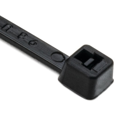 Hellermann Tyton T18L0M4 Standard Cable Tie 8" Length 18LB Tensile Strength, Black 1000/Pack